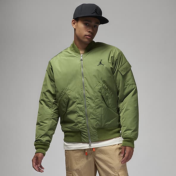 Nike army green jacket sales